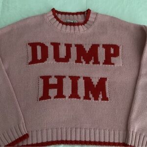 Sincerely Jules Pink Crewneck with Red Lettering